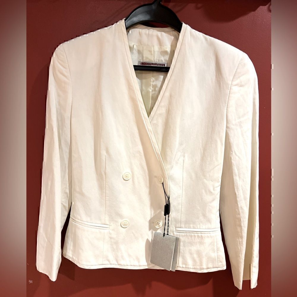 Emporioarmaniwhitejacketblazernewwithtagseu40xs